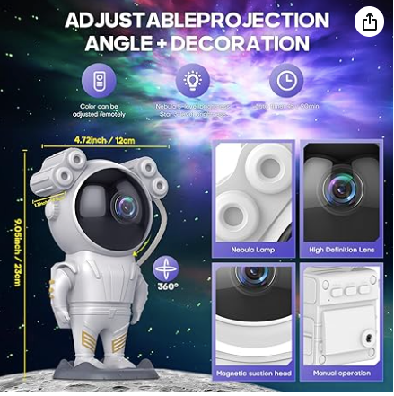 PROYECTOR ASTRONAUTA CON BLUETOOTH 🎶