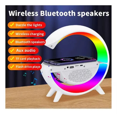 Parlante Lampara G Cargador Inalámbrico