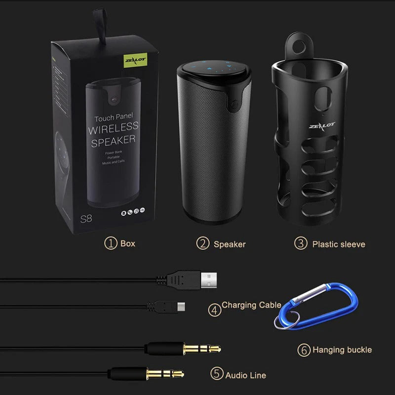 Parlante ZEALOT (S8) TACTIL